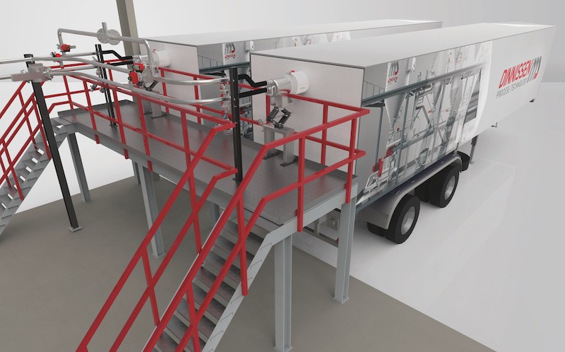 Unique Safe Transport of BHET - by Dinnissen Process Technology