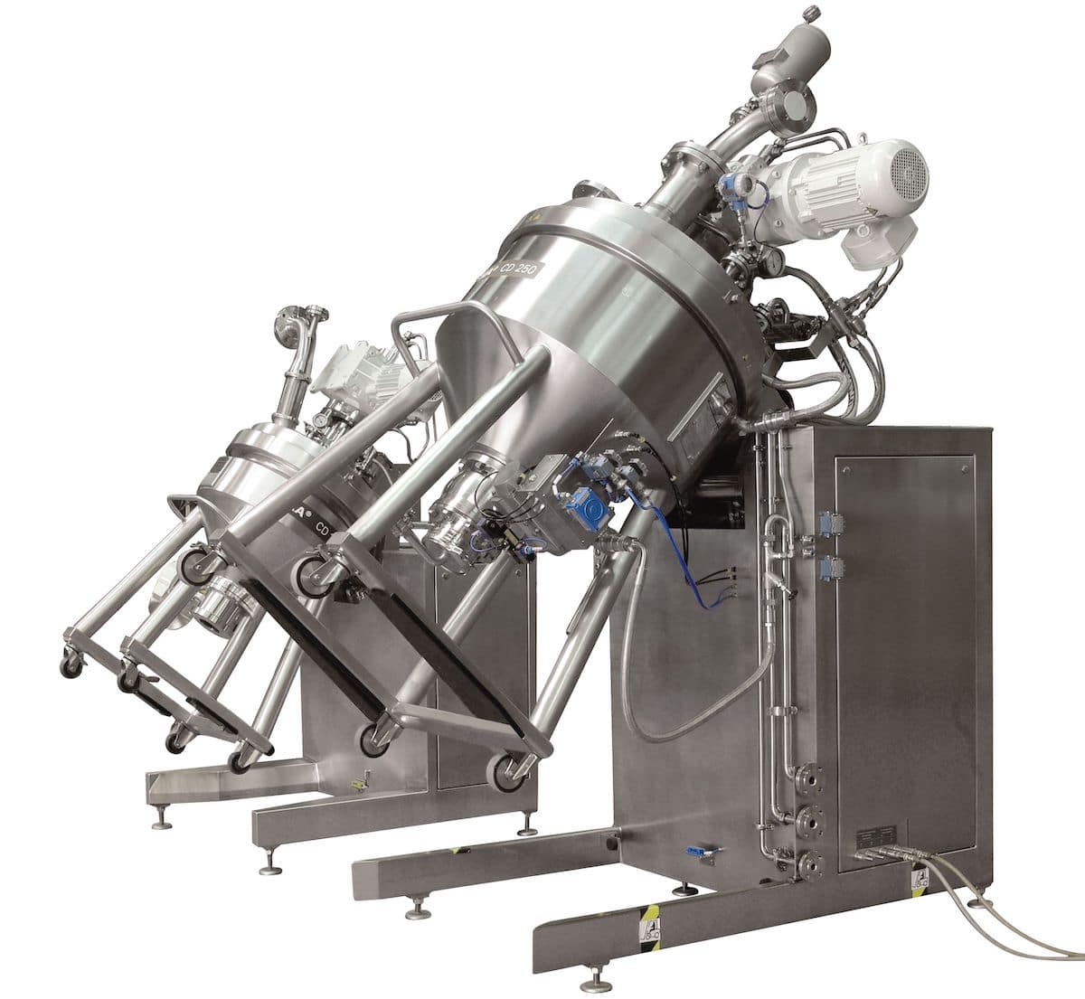 Efficient drying of bulk materials in inclined position