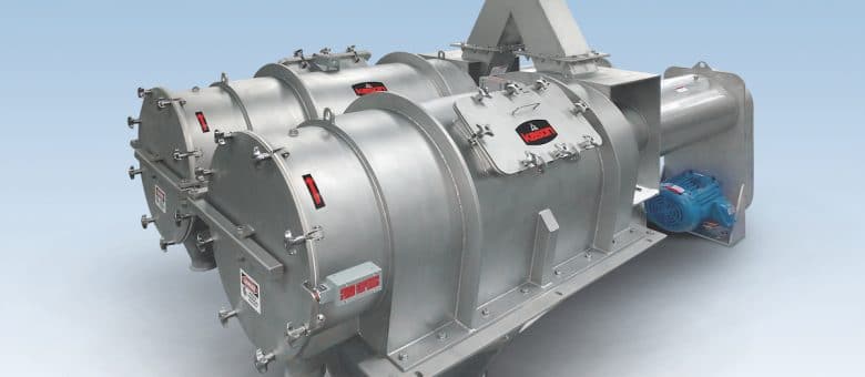Twin In-Line Pneumatic Centrifugal Sifter Cantilevers For Quick Cleaning