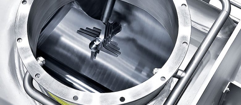 Wash-in-Place process in horizontal mixing systems