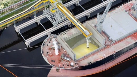 Ship Loader Capable of Safely and Reliably Handling Sulfur Prill at High Capacities
