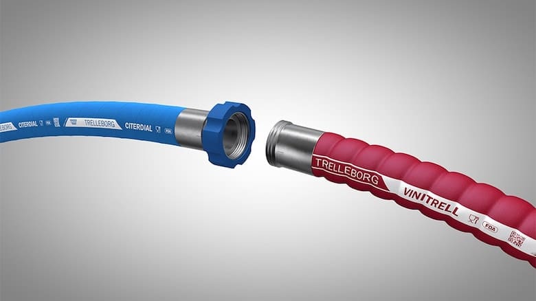 Trelleborg Launches White Conductive Hoses that Reduce Powder Ignition Risk