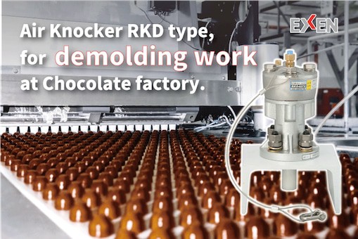 Air Knocker RKD (Direct Impact) Doing Demolding Work at Chocolate Factory