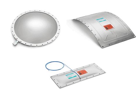 Explosion vents differ in shape and structure depending on the application