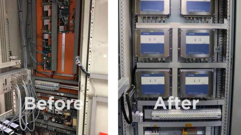 Coperion K-Tron feeder technology before and after modernization