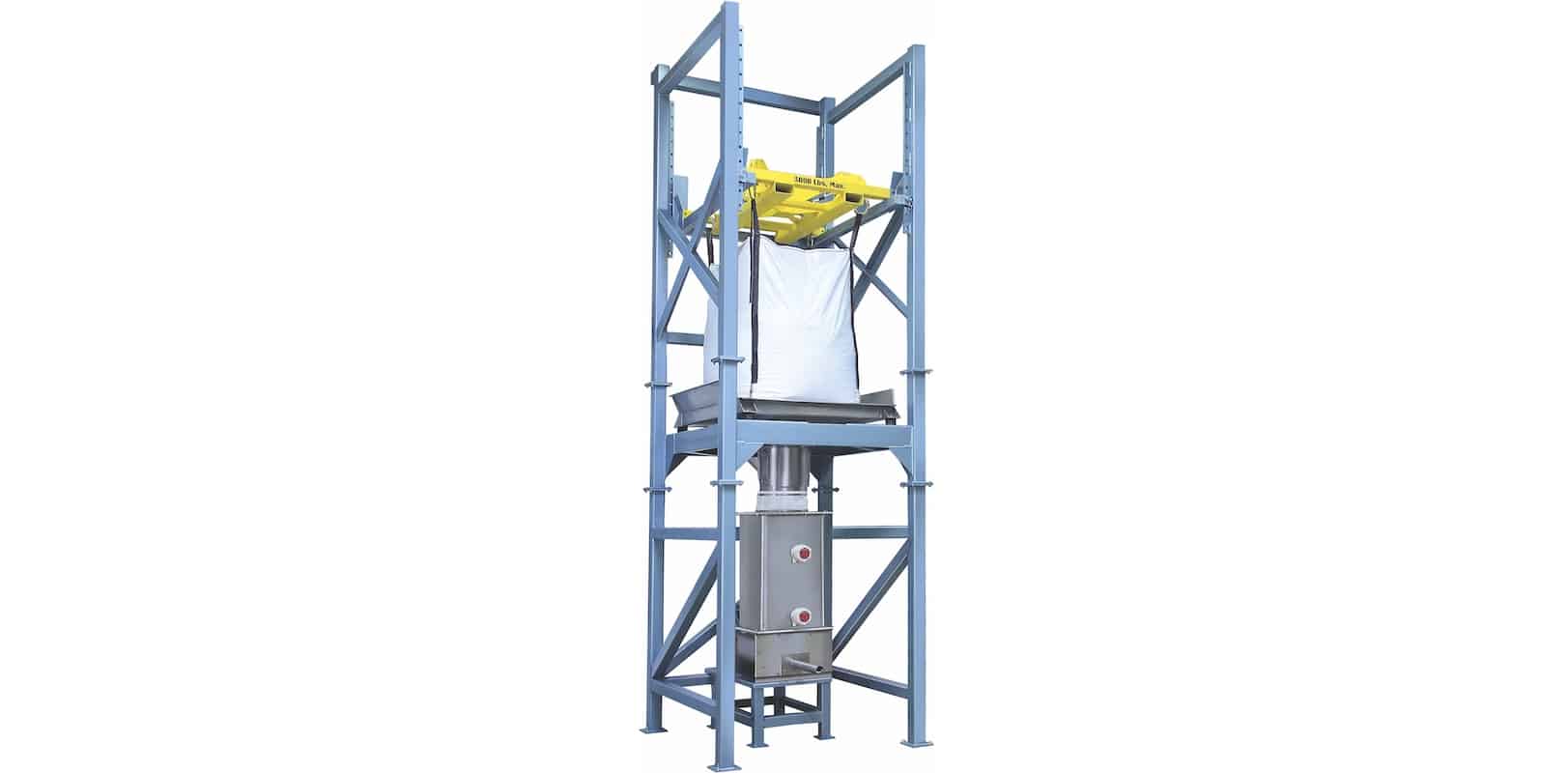 Model 821 Bulk Bag Unloader Utilizes “Regulated Vibration” To Reliably Discharge Bulk Bags