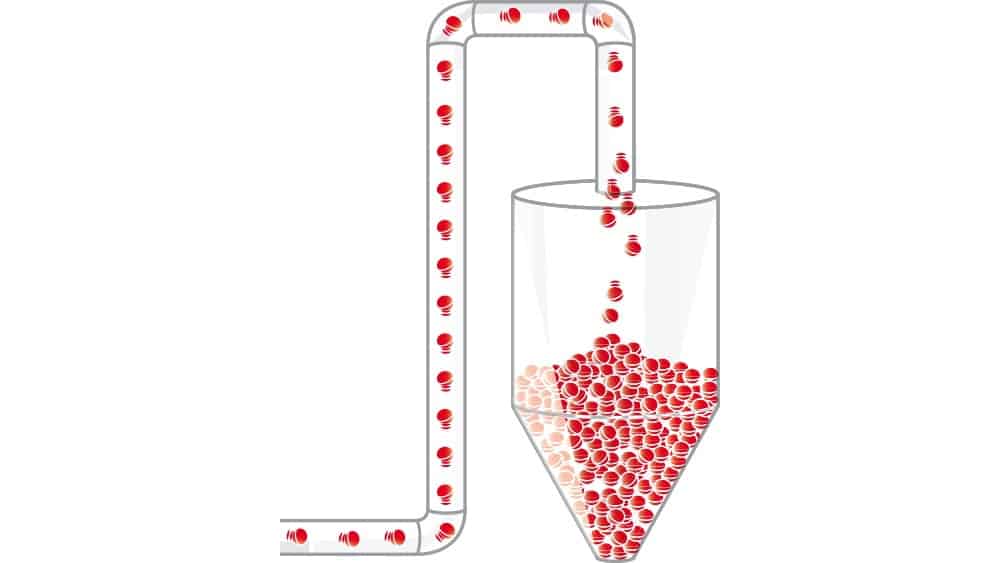 Patented Pneumatic Coneying System Transfers Bulk Materials Hundreds of Vertical Feet Up