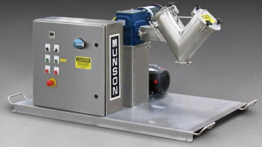 Cantilevered Vee Cone Tests Diverse Materials