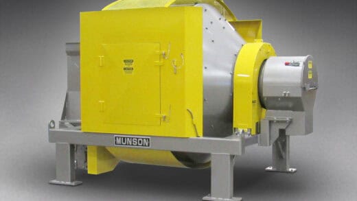 Abrasives Mixer Blends Rapidly, Uniformly