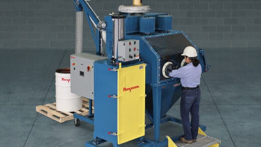 Mobile Bag Dump Station with Glovebox for Total Dust Containment