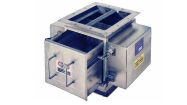Puritan Magnetics Vertical Spout Magnets for Gravity-Fed Product Streams